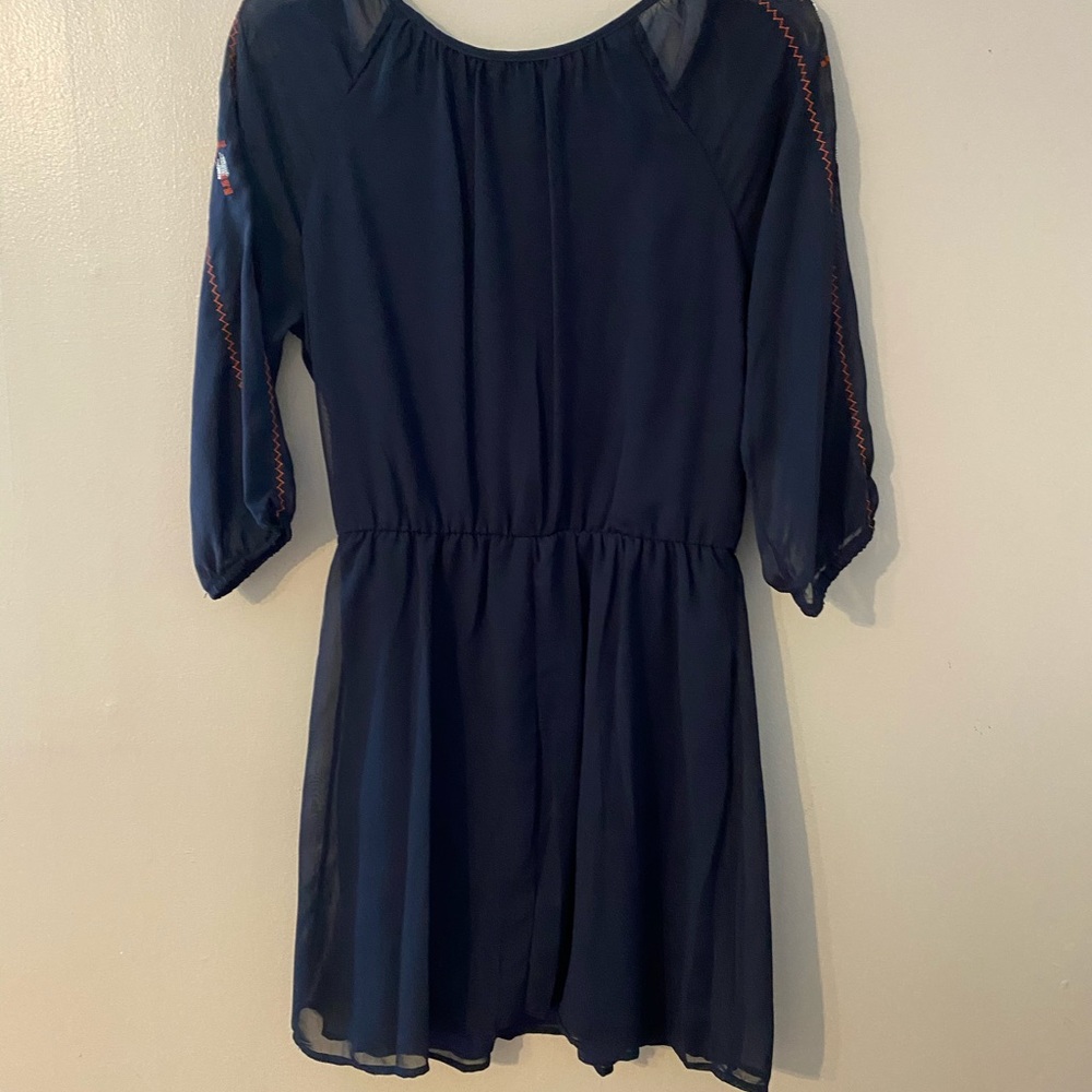 Navy ruby rox Embroider Dress M - Picture 4 of 7